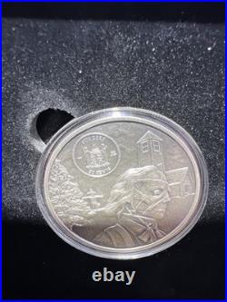 2025 Fiji 1 oz Silver Antiqued Glow-in-Dark TrickOrTreat Halloween Coin 187/666
