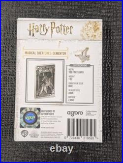 2025 Harry Potter Magical Creatres Dementor 1 oz Silver Coin By Agoro #767/2000