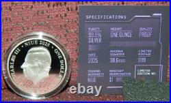 2025 NIUE $1 SATURN FROM TITAN COLORIZED 1 OZ SILVER COIN WithBOX ONLY 999 MINTED