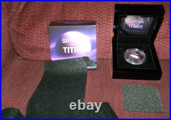 2025 NIUE $1 SATURN FROM TITAN COLORIZED 1 OZ SILVER COIN WithBOX ONLY 999 MINTED