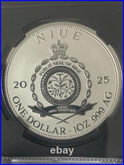 2025 Niue $1 Apollo 11 Landing 1 oz. 999 Silver NGCX Reverse PF10 First Release