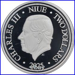 2025 Niue 1 Ounce Silver $2 Australian Native Bees Blue-Banded Bee Proof ST