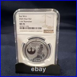 2025 Niue 1 Oz $2 Star Wars Luke Skywalker Ngc Ms70