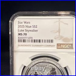 2025 Niue 1 Oz $2 Star Wars Luke Skywalker Ngc Ms70