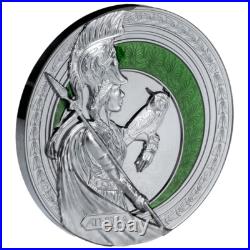 2025 Niue 1 oz Silver Black Proof Athena with Resin Fill Mintage of 500 2025 Niue 1 oz Silver Black Proof Athena with Resin Fill Mintage of 500