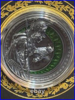 2025 Niue 1 oz Silver Black Proof Athena with Resin Fill Mintage of 500 2025 Niue 1 oz Silver Black Proof Athena with Resin Fill Mintage of 500
