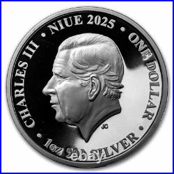 2025 Niue 1 oz Silver Chess Queen Black Proof (with Box & COA)