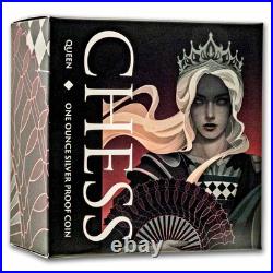 2025 Niue 1 oz Silver Chess Queen Black Proof (with Box & COA)