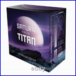 2025 Niue 1 oz Silver Colorized Proof Coin Saturn from Titan Moon Rings