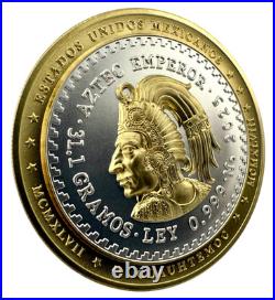 2025 Niue 1 oz Silver with Selective Gold Gild Aztec Emperor CUAUHTÉMOC