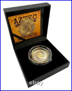 2025 Niue 1 oz Silver with Selective Gold Gild Aztec Emperor CUAUHTÉMOC