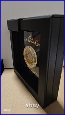 2025 Niue 1oz Golden Table Clock Colorized and Gilded. 999 Silver Coin New