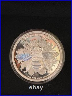 2025 Niue $2 Australian Native Blue Banded Bee 1 oz Silver. 999 Coin