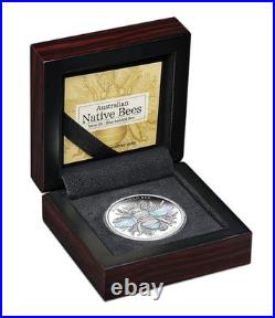 2025 Niue Australian Native Bees Blue-Banded Bee 1 oz Silver Proof Hologram Coin
