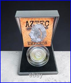 2025 Niue Aztec Emperor 1oz 0.999 Silver Matte Ultra High Relief Coin