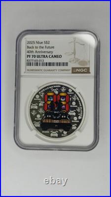 2025 Niue Back to the Future 40th Ann. 1 oz Silver Colorized PF70 UC 2025 Niue Back to the Future 40th Ann. 1 oz Silver Colorized PF70 UC