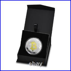 2025 Niue Bitcoin 1 oz Colorized Proof-Like Silver Coin In Capsule & Display Box