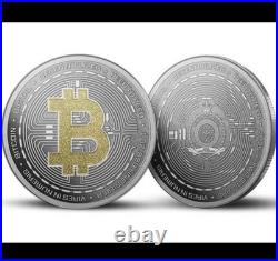 2025 Niue Bitcoin 1 oz Colorized Proof-Like Silver Coin In Capsule & Display Box