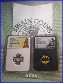 2025 Niue DC Comics Batman & Wonder Woman NGC PF70 UC ES136-37