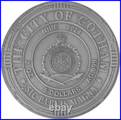2025 Niue DC The Batman 2 oz Silver Antiqued High Relief UV Printed Coin