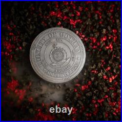 2025 Niue DC The Batman 2 oz Silver Antiqued High Relief UV Printed Coin