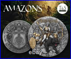 2025 Niue Eternal Sisters Amazons Daughters of the Wild 2 oz Silver Antiqued