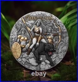2025 Niue Eternal Sisters Amazons Daughters of the Wild 2 oz Silver Antiqued