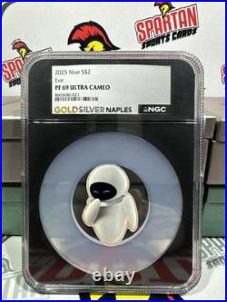 2025 Niue Eve S$2 PF 70 ULTRA CAMEO DISNEY PIXAR POPULATION 4 SILVER