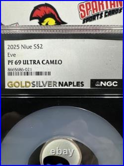 2025 Niue Eve S$2 PF 70 ULTRA CAMEO DISNEY PIXAR POPULATION 4 SILVER