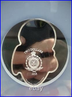 2025 Niue Eve S$2 PF 70 ULTRA CAMEO DISNEY PIXAR POPULATION 4 SILVER