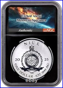 2025 Niue Extinction 1 oz Silver Coin NGC RP 70 with Meteorite Label /1000
