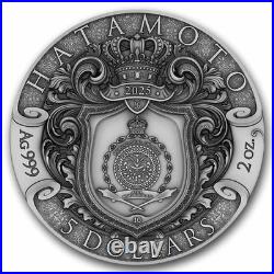 2025 Niue Hatamoto Gilded & Colorized 2oz Silver Coin Mintage 500