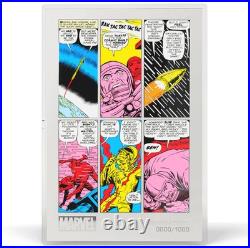 2025 Niue Marvel COMIX Art in Motion Fantastic Four #1 Internal Page 1 oz Silver