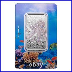 2025 Niue Nature's Grip Giant Pacific Octopus 1 oz Proof Like Silver Bar