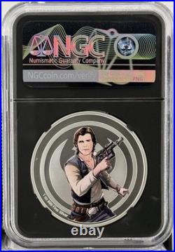 2025 Niue Star Wars Boba Fett vs Han Solo 1oz Silver NGC PF70UCAM Galaxy LABEL