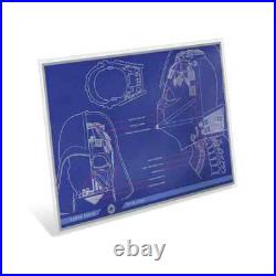 2025 Niue Star Wars Darth Vader Helmet Blueprint 1 oz Proof Silver Foil 2025 Niue Star Wars Darth Vader Helmet Blueprint 1 oz Proof Silver Foil