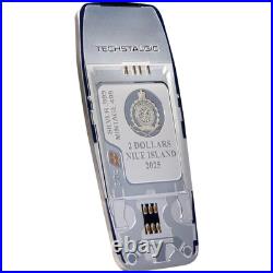 2025 Niue TechStalgic Unbreakable Phone 2 oz Silver Colorized Proof Shaped Coin 2025 Niue TechStalgic Unbreakable Phone 2 oz Silver Colorized Proof Shaped Coin