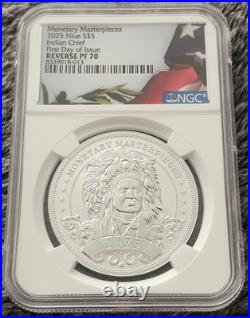 2025 Silver Niue $5 Indian Chief First Releases REV PF70 Monetary Masterpieces