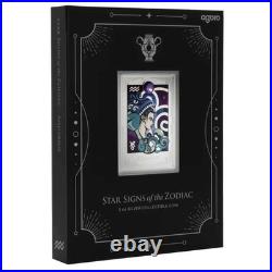 2025 Star Signs of the Zodiac Aquarius Coin 2 oz Silver Coin By Agoro Mintage