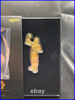 2025 Star Wars C-3PO Shaped Gilded 1 Oz 999 Silver Niue Coin Agoro NZ Mint