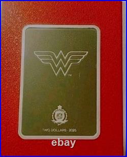 2025 The Art of DC Comics Ruby Wonder Woman 1oz Silver Coins/TWO COINS