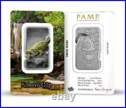 2026 1 oz Niue Rectangular Silver Nature's Grip Nile Crocodile Coin Proof Like