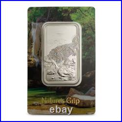 2026 1 oz Niue Rectangular Silver Nature's Grip Nile Crocodile Coin Proof Like