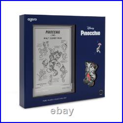 2026 Agoro Disney Pinocchio 3/4oz Silver Coin + 5g Silver Foil Boxed Set NEW