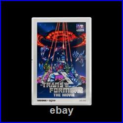 2026 Agoro Niue The Transformers The Movie 1986 Poster 1 oz Silver Collectible