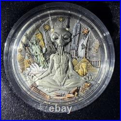 2026 NIUE Darkest Hour Alien 2 oz. 999 Silver Coin T&S Mint With OGP #A403