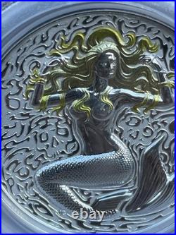 2026 Niue $1 Mermaid Yellow Hair Rev PR Colorized 1 oz. 999 Silver PCGS PR70