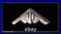 2026 Niue B-2 Spirit Stealth Bomber 1 oz Silver Antiqued High Relief 3D
