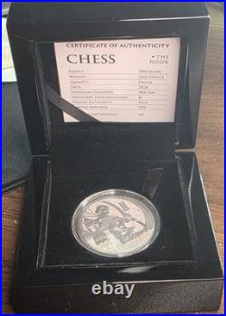 2026 Niue CHESS ROOK 1 oz. 999 Silver Proof Coin $1 Limited Mintage 999 + COA Bo
