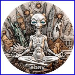 2026 Niue Darkest Hour 2 oz Silver Antiqued High Relief Coin